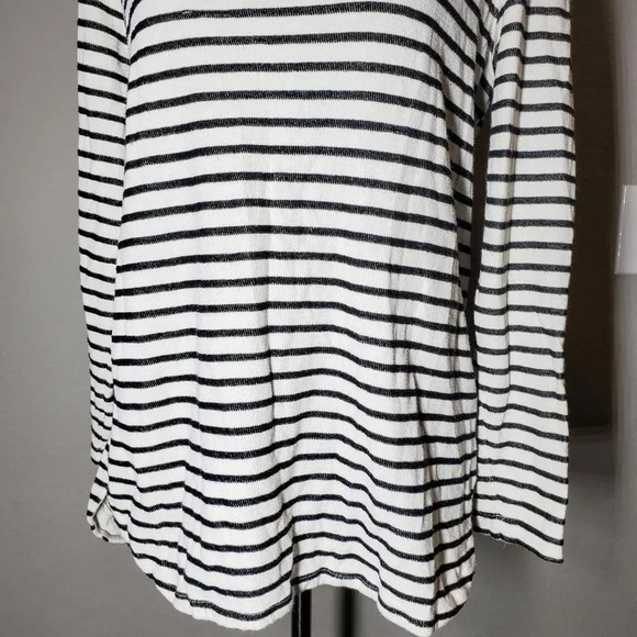 Merona Ivory and Gray Striped Top Size XL - Picture 6 of 8